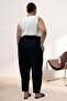 69021 Plus Size Nora Shalwar Trousers with Elastic Waist - Black - 5