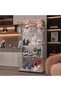 Beauty4U White Glass Display Cabinet with LED&Mirror, 4-Shelf Curio Cabinet | Double-Door Showcase with Mirror and LED for Collectibles, Figures, Books, and Decor Display; Includes Anti-tip Hardware - 8