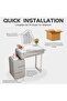 Makeup Vanity Table Dressing Table Flip Mirror With Drawers And Chair - 4