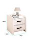 40*40*60cm Nightstand Bedside Table Side Table Wooden Sofa End Storage Cabinet with 2 Drawers for Living Room and Bedroom White - 2