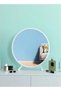 Deal Vintage Round Desktop Stand One Sided Dressing Aesthetic Makeup Vanity Table Mirror 40 x 44 Centimeter - 3