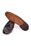 Brown Laceless Genuine Leather Men's Shoes - 3