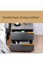 Multi-Functional Nightstand With 2 Drawer,Molden Bedside Table,Wooden Frame Storage Cabinet,Large Capacity End Table Side Table,Space-Saving Storage Stand For Bedroom Living Room - 5