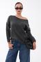 Women's Seamless Collar Knitted Loose Sweater 265022 - - 4