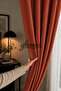 Tile Linen Background Curtain, Flat Stitching, No Pleats, Extrafoam, Ready to Use, Single Panel with Gathered Cornice