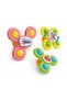 Strong Suction Cup Fidget Rotating Sensory Bath Toys for Baby 6 12 18 Months Airplane Car Travel Table & Window Toys for 1 2 Years Old Toddler Boys and Girls (Rocket Rotate Ball)