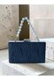 Black Pearl Detailed Striped Laser Patterned Women's Evening Dress Bag Wedding Engagement Graduation - 6