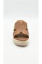 Tan Women's Genuine Leather Heeled Slippers 617.3318 - 4