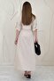 Beige Buttoned Linen Dress - 4
