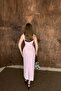Pink Belted Slit Sleeveless Dress - 5
