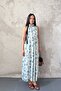 Blue floral patterned dress - 4
