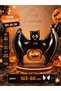 Black Bat Foil Balloon 103X60 cm Helium and Air Compatible Halloween Party Balloon - 3