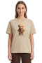 Women's Stone Lighted Teddy Bear Printed T-Shirt 100% Cotton Comfortable Fit