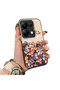 Poco M6 Pro 4g Compatible Silicone Edge Hard Back Case Couple Phone Case with Floral Pattern