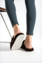 Women's Brown Buckle Detailed Winter Comfortable Women's Slippers - 3