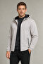 Men's Stone Removable Hooded Water and Wind Resistant Zippered Raincoat&Windbreaker