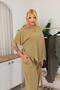 Plus Size Tencel Modal Fabric Set with Cape Blouse - 6