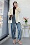Premium Belted Trench Coat with Windbreaker Detail on the Back - Ecru - 6