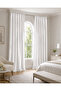White Satin Single Wing Valance Curtain, Soft Textured Decorative Living Room Curtain