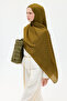 Italian Jacquard Shawl Checkerboard Pattern - Oil Green - 3