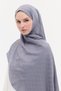 Jakar Rami Shawl with Baklava Pattern - Gray - 2