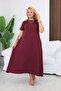 Plus Size Modal Fabric Pocket Flared Dress - 4