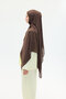 Italian Jacquard Shawl Leopard Pattern - Brown - 4