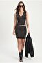 Women's Tinydots Polka Dot Black Top and Bottom Set - 2