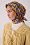 Yellow Geometric Pattern 100% Twill Silk Scarf 4406-32 - 2