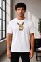 Unisex Oversize Embroidered Eevee Design 100% Cotton T-Shirt