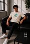Unisex Oversize Embroidered Wartortle Design 100% Cotton T-Shirt - 5