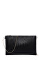 Women's Black Chain Strap Braided Portfolio Bag Ab570004Sb