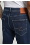 Straight Fit Mid Waist Straight Leg Men's Dark Indigo Denim Jean Trousers - 6
