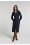 Slim Fit Straight Women's Dark Indigo Denim Long Sleeve Dress