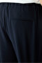 Regular Fit Standard Cut Striped Lycra Trousers with Elastic Waist and Side Pockets - 4