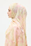 Velvet Kraş Shawl - Pink-Yellow - 3