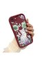 iPhone 7/8/Se 2020 2022 Compatible Case Camera Protective Case with Cat Burgundy Lover Couple Silicone Phone Case - 3