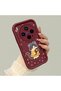 Vivo X300 Compatible Case Camera Protective Cat Case Burgundy Lover Couple Silicone Phone Case - 3