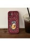 iPhone 17E Compatible Case Camera Protective Case with Cat Design Burgundy Lover Couple Silicone Phone Case - 5