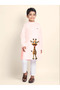 Boys Pink Cotton Kurta with Printed Design