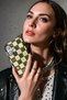 iPhone 14 Plus Olive Checker Double Layer Full Covering Printing Glossy Protect Phone Case - 5