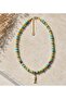 Mint Green Glass Bead Fish Necklace - 2
