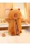 Capybara Kapibara Plush Pen Holder with Zipper, Cute Animal Figure, Large Capacity Pen Bag, Makeup Bag - 2