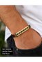 Men's Brown Leather Bracelet – Braided Detail, Metal Accessories, Special Boxed Bracelet