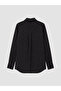 Black Polka Dot Satin Women's Shirt Tunic - 7