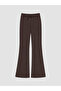 Plum Elastic Waist Flared Women's Sweatpants - 3