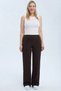 Inner Belt Lycra Loose Leg Comfortable Fit Plus Size Women's Pants - Brown 5XL - 2