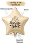 18 Inch Beige Star Foil Balloon |   Welcome Baby Rainbow Printed |   Newborn Baby Shower Hospital Room Decoration Balloon