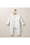 Unisex Baby Elephant Patterned Snap-On Jumpsuit - 3