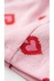 Girls' Pajama Set Heart Patterned Ribbed Long Sleeve Blouse Leggings Pants Pink - 4